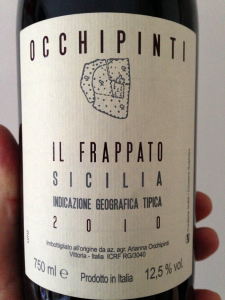 2010 Occhopinti Il Frappato: label