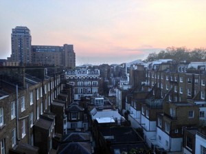Backyard view: our flat in South Kensington