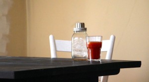 Bloody Mary on our new table